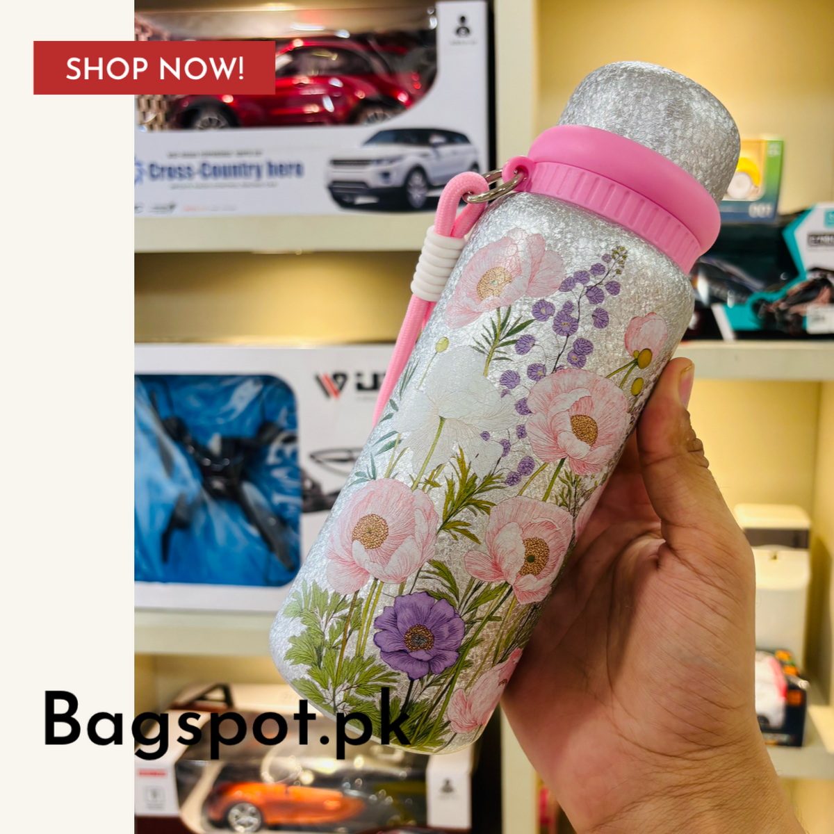 Floral Water Bottle