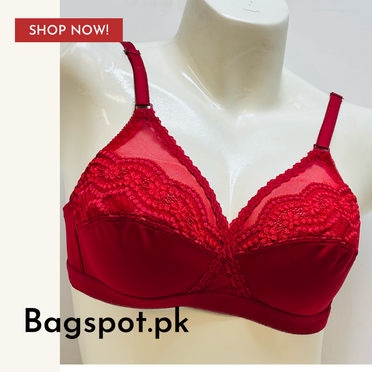 Half Net Trio Bra