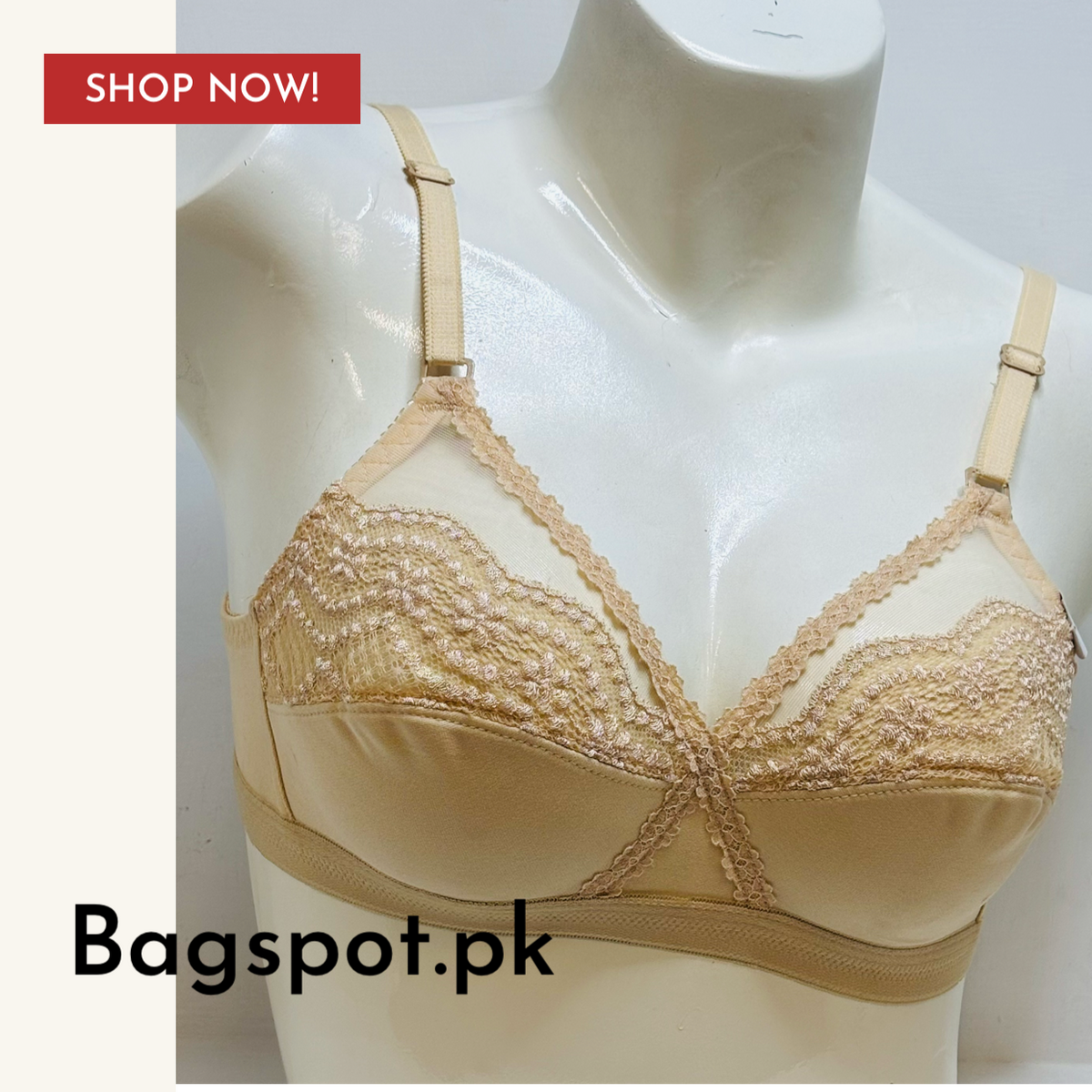 Half Net Trio Bra