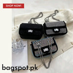 SHIMERDOUBLE CHAIN CROSSBODY BAG