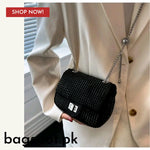 SHIMERDOUBLE CHAIN CROSSBODY BAG