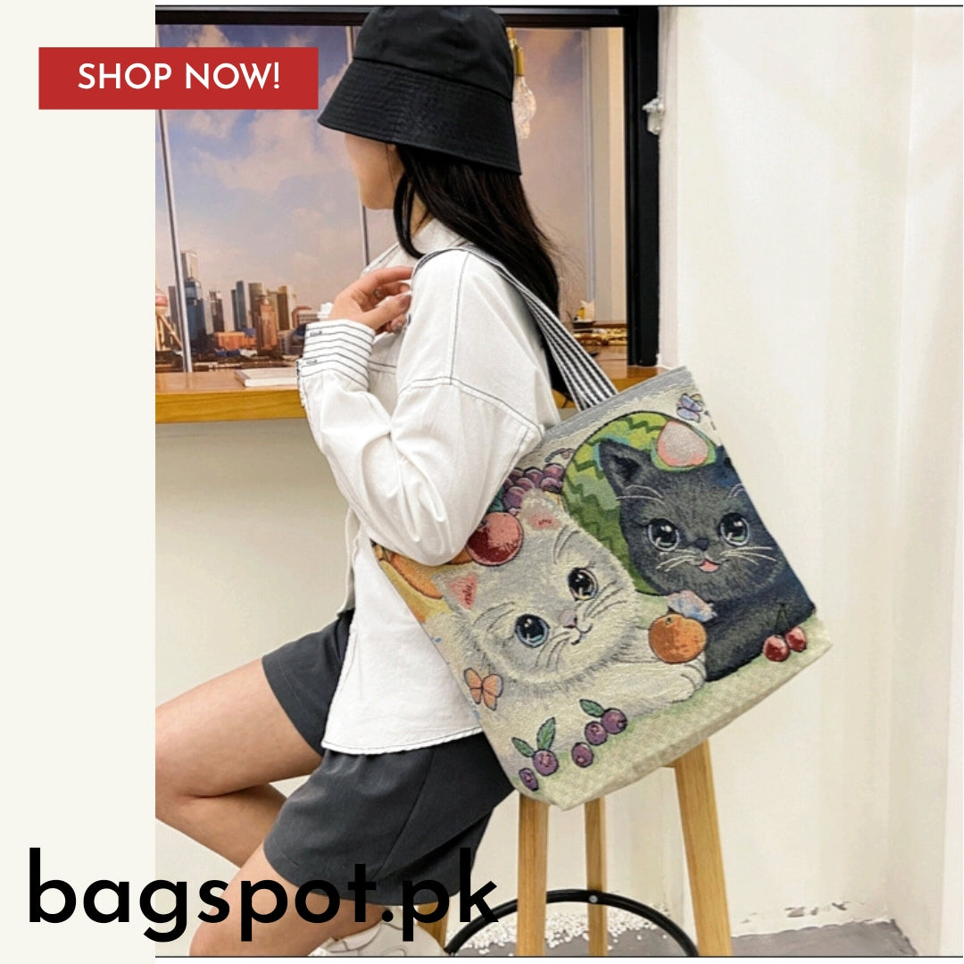 CANVAS PRINTED TOTE BAG