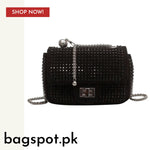 SHIMERDOUBLE CHAIN CROSSBODY BAG