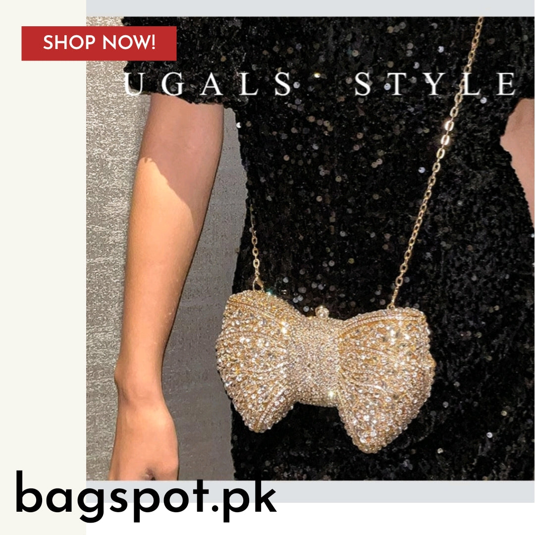 RHINE STONECRYSTAL BOW CLUTCH
