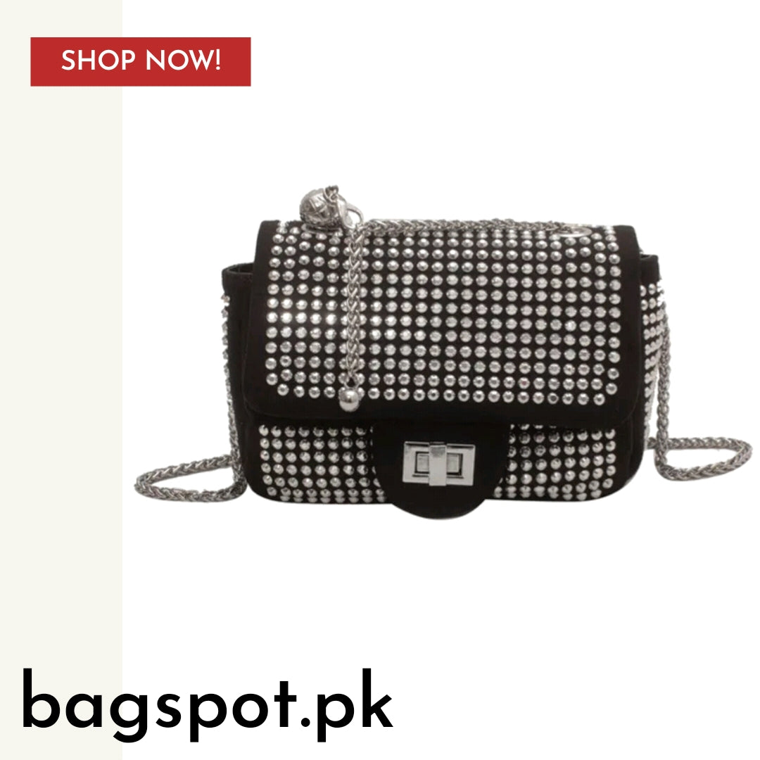 SHIMERDOUBLE CHAIN CROSSBODY BAG