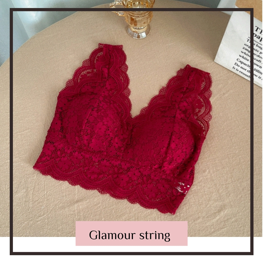 Lace Eleganza Wine Red Bralette