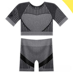 2 Piece Seamless Top And Shorts Set