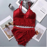 LACE PUSHUP BRA AND PANTIE SET