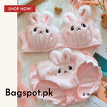 Bunny Fluffy Bra Pantie Set