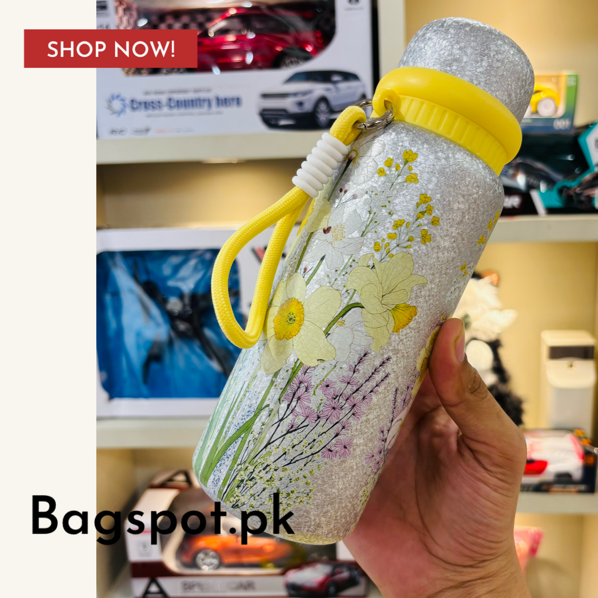 Floral Water Bottle