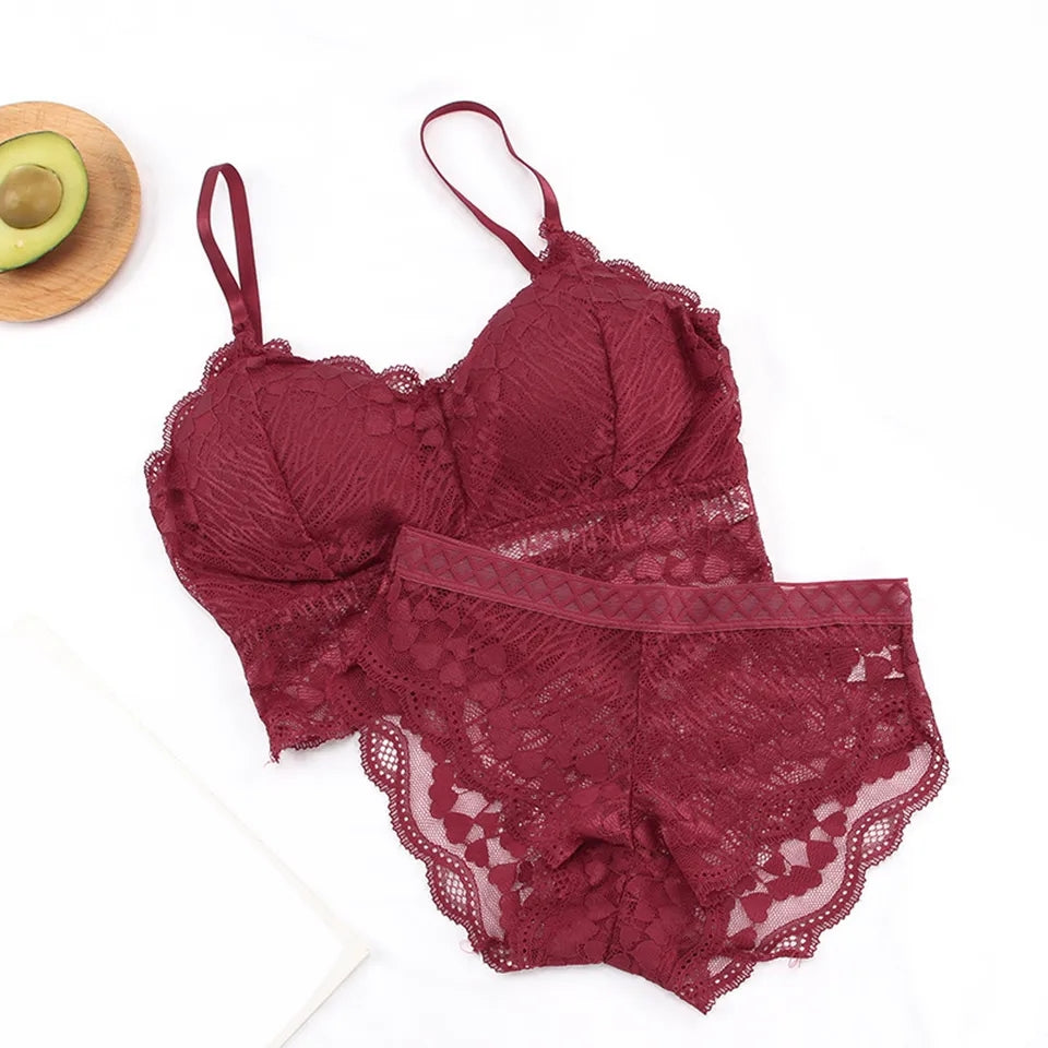 WOMEN LACE BRA PANTIE BRIEF SET