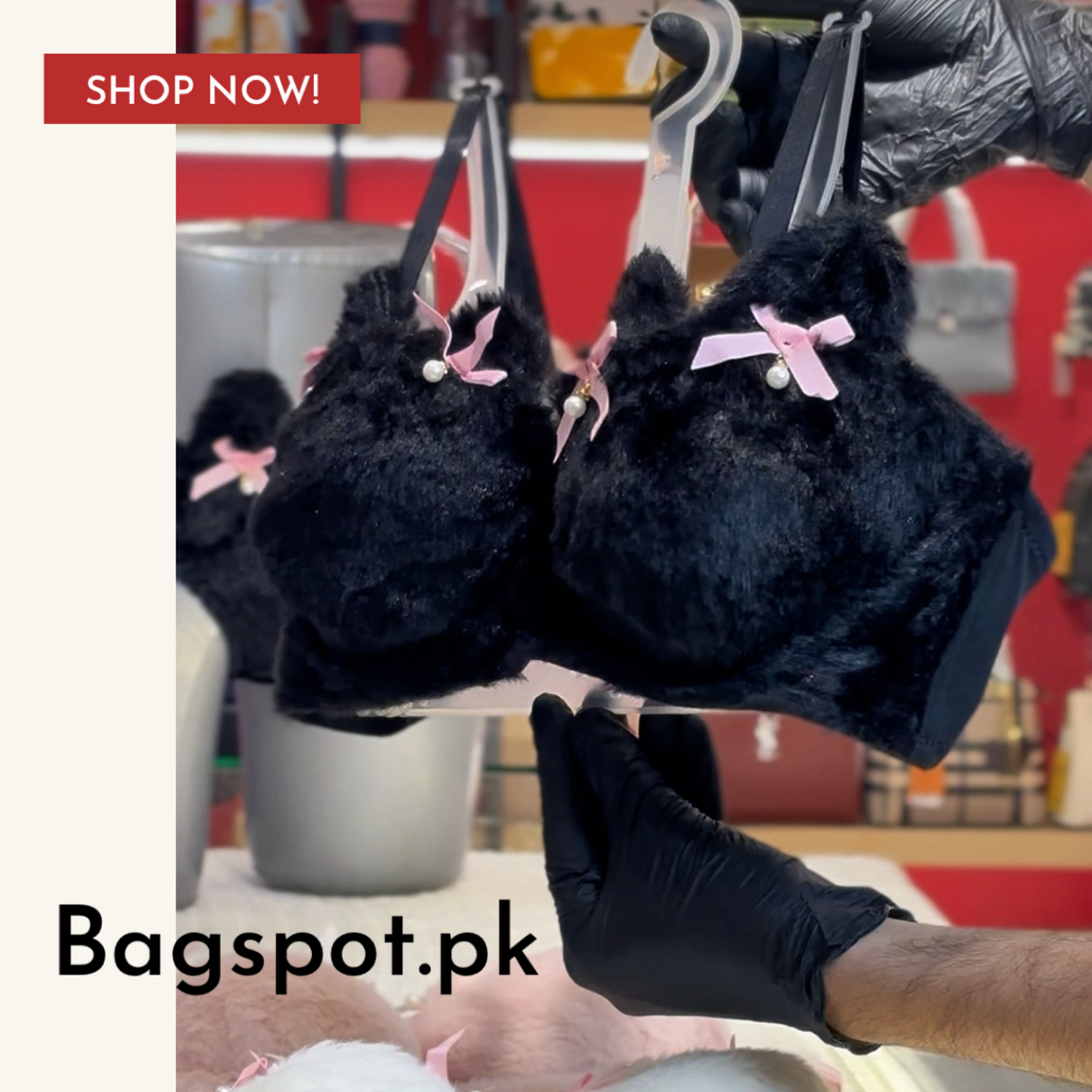 Fluffy Bra Pantie Set