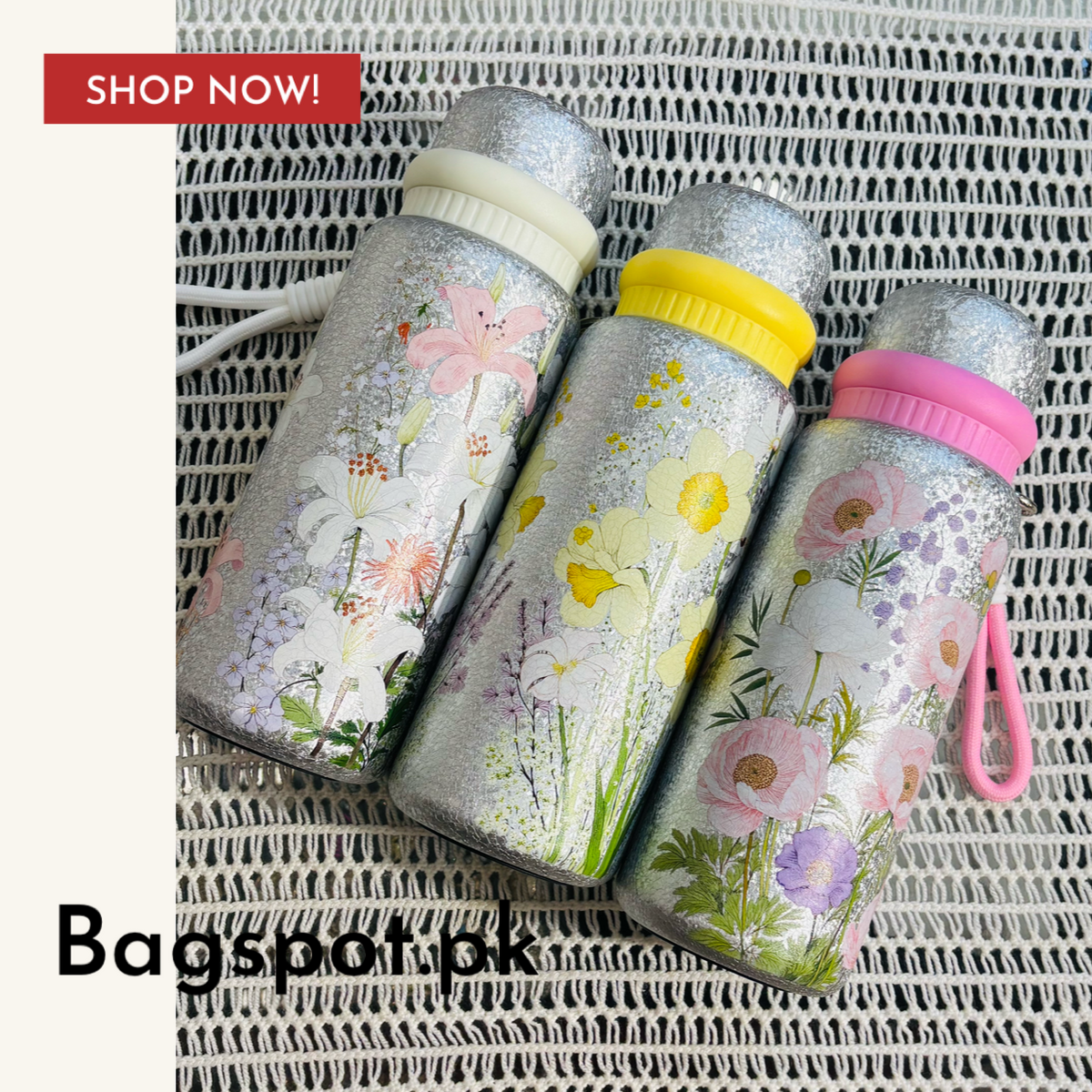 Floral Water Bottle