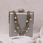 Silver Trendy Clutch