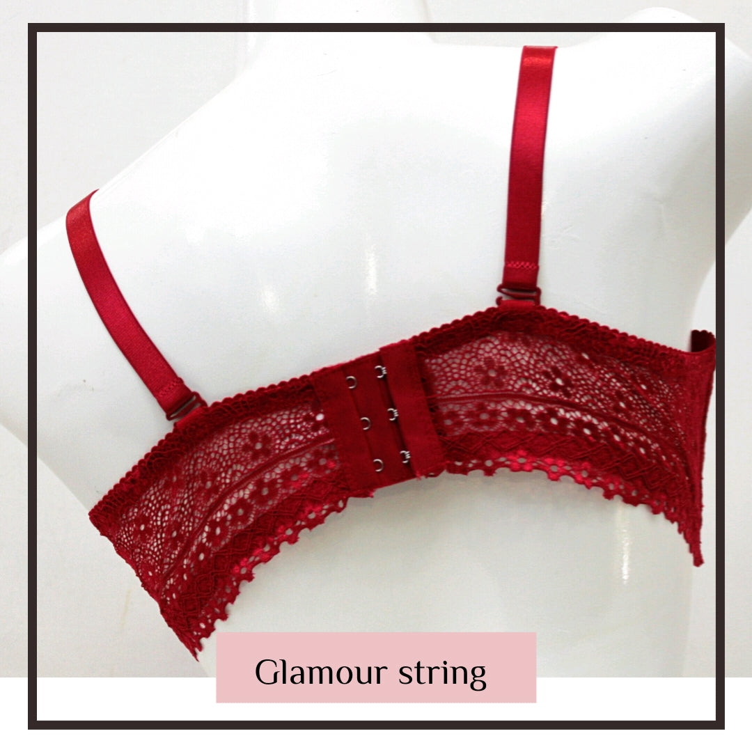 Embroidered Underwire Padded Bra